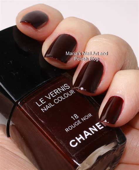 chanel nail polish rouge noir|Chanel Rouge noir nail lacquer.